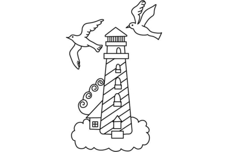 Coloriage Phare 05 – 10doigts.fr